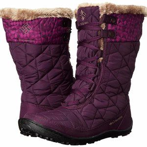 Columbia Women's Minx Mid II Print OH SNO Snow Boot Purple Dahlia Size 8,5 NEW